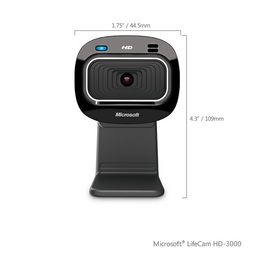 Веб-камера Microsoft LifeCam HD-3000 черный